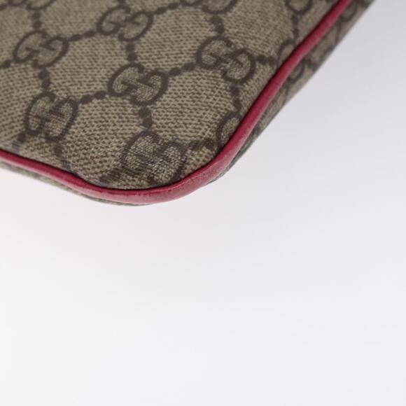 GUCCI GG Supreme Hand Bag Pvc Beige Silver - Picture 10 of 16